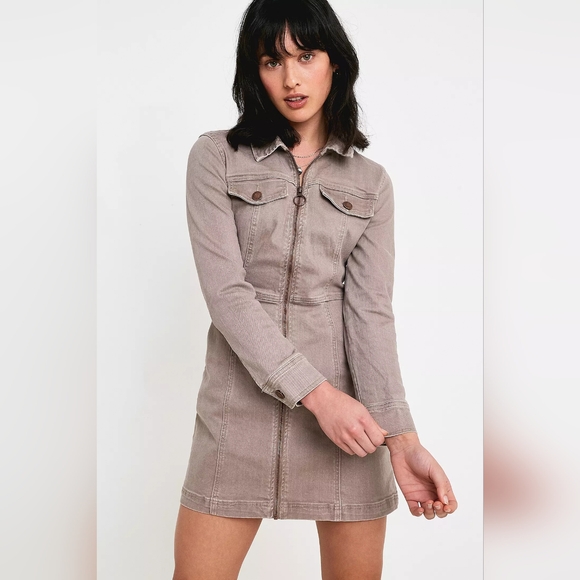 Urban Outfitters -  June Zip-Front Mini Dress Size 6 - Picture 5 of 16